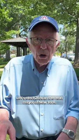 A post by @zohran_k_mamdani on TikTok caption: Bernie wants you to vote. Right now. 