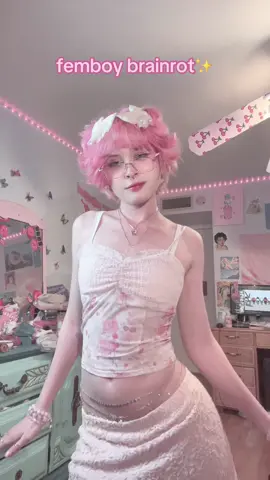 A post by @strawbabyboy on TikTok caption: do we fw the fit? #femboy #fyp #femboytiktok #pink #kawaii #strawberry #fypシ #femboyfriday 