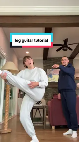 A post by @cost_n_mayor on TikTok caption: Replying to @Augie Bello how to absolutely shred a leg guitar 