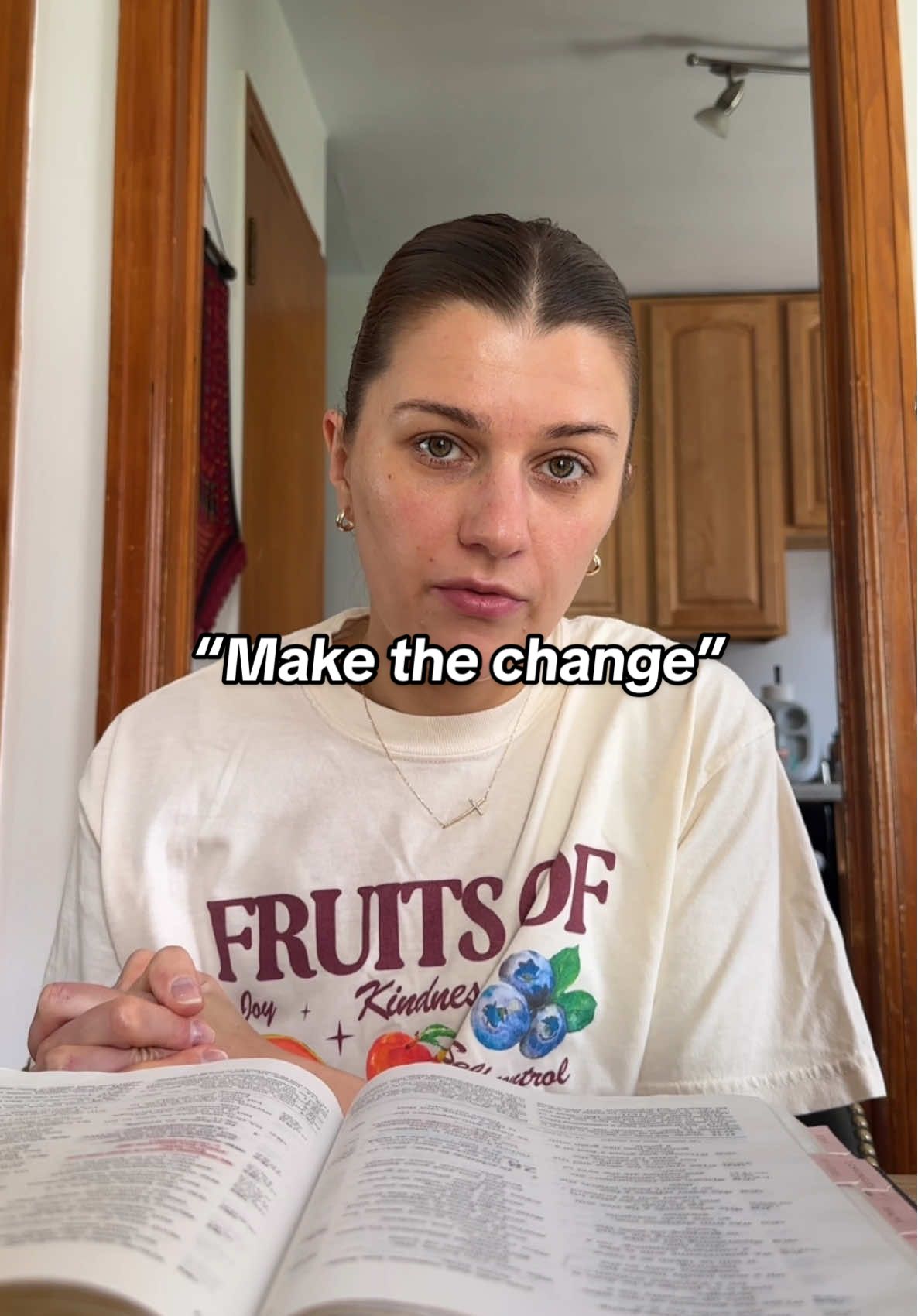 A post by @paigeyllizabeth on TikTok caption: Sometimes the “change” we’re praying for starts with us 🤍
