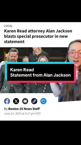 A post by @goojiepooj on TikTok caption: 6/24 3:45pm - New statement from Alan Jackson. Also mentioned in this video @girlwithsunglassesss #karenread #johnokeefe #massachusetts #jury 