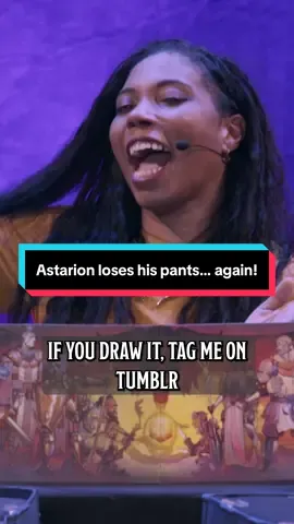 A post by @dnd on TikTok caption: Astarion can’t keep his pants on. #DnD #dndtiktok #dndtok #dungeonsanddragons #dungeonmaster #dndlive #bg3 #baldursgate3 #astarion #karlach #laezel #wyll #aabriaiyengar #mcchicago 