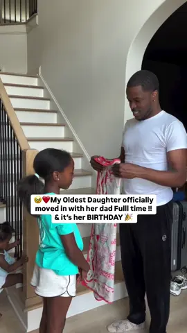 A post by @_smittythegoat_ on TikTok caption: 🥹❤️ My oldest daughter officially moved with me 🙌🏾🙌🏾 ..full mode girls dad ! #girlsdad 
