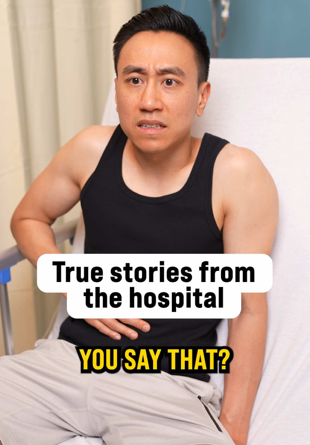 A post by @steveioe on TikTok caption: Patient finds new way to hydrate himself 🙂