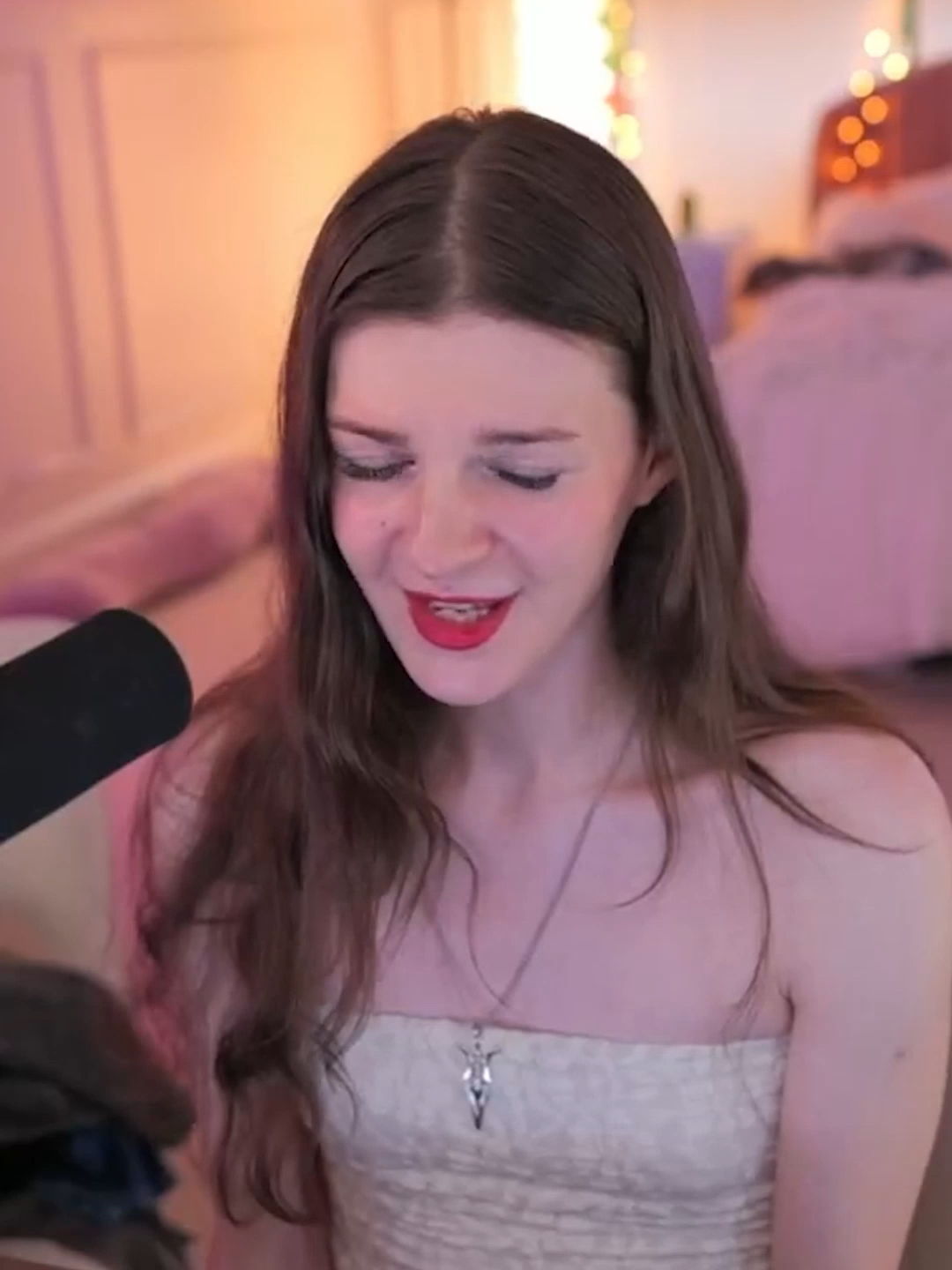 A post by @rose_e_evergreen on TikTok caption: Modeling when you have balls is hard #f1nn5ter#finnster #crossdressing #hrt #trans #finnstergirl #crossdresser #streamer ##lgbt @f1nn5terlive