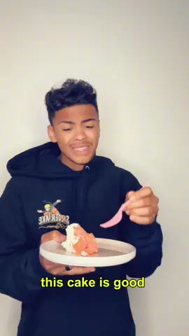 A post by @marrkadams on TikTok caption: Dad tells his son that his mom’s cake is dry…😂#comedy 