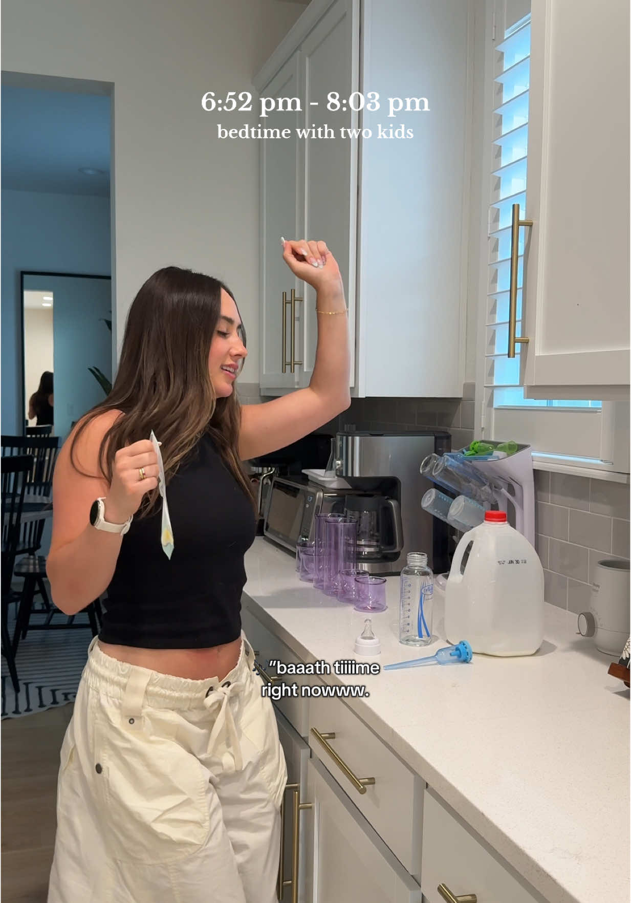 A post by @omgitschloeb on TikTok caption: Vivienne’s in her singing-sentences phase andddd I’m obsessed 😂 random songs at all times is so cute and fun #mom #moms #momlife #momsoftiktok #momtok #vlog #night #baby #babiesoftiktok #babyboy #vlogs #routine #parents #parentsoftiktok @Addison Bounds 