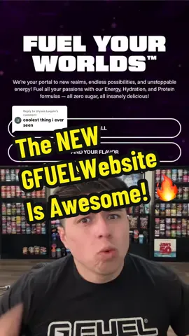 A post by @dannydorito23 on TikTok caption: Replying to @Ulyses Luquin  NEW WEBSITE BABY! 🔥😩 @G FUEL Energy #gfuel #new #reveal #fresh 