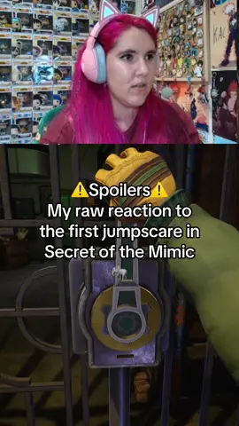 A post by @bigsisofanime on TikTok caption: Catch me streaming Secret of the Mimic on Twitch and YouTube!🤖 #fnaf #secretofthemimic #twitch 