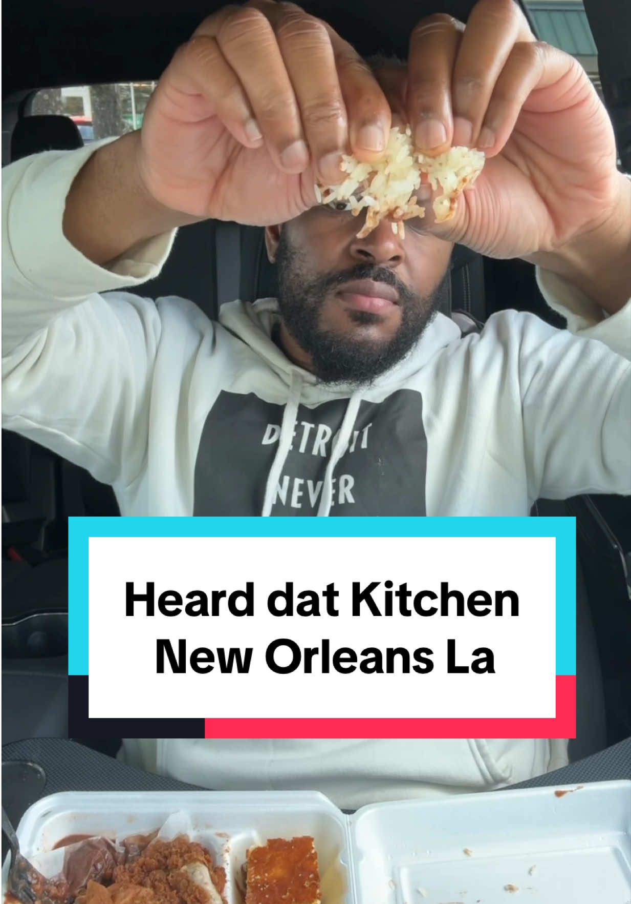 A post by @mr.chimetime on TikTok caption: WTF… IS.. THIS‼️🤬‼️🤬.. @HeardDATkitchen . #ncfoodie #neworleans #foodreview #foodcritic #neworleanfood 