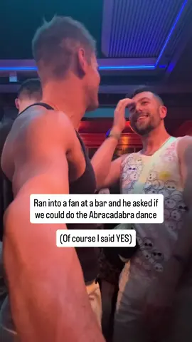A post by @thefitnessmarshall on TikTok caption: These moments are my FAVORITE. Thanks for saying hi and dancing with me Paulo :)