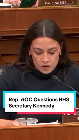 A post by @aocinthehouse on TikTok caption: For-profit insurance companies like UnitedHealthcare are defrauding taxpayers out of $80 billion a year. HHS Secretary Kennedy claims he wants to "clean up corruption" while he is doubling taxpayer dollars to these companies. That sounds like the real "waste, fraud, and abuse."