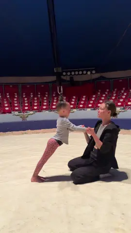 A post by @wow_family_circus on TikTok caption: Iliana 5 years old #hairhanging #circusartist #familycircus 