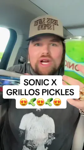A post by @thisdadtiktoks on TikTok caption: SONIC X GRILLOS PICKLES 😍 #sonic #foodreview #Recensionidifastfood #mukbang #asmrfood #eating #tastetest #review #newmenu #newfood #pickleslushy #pickledrpepper #pickleboba #boba #pickle #pickletots #sonicreview #eatingshow #slushy #grillospickles @SONIC Drive-In @Grillo’s Pickles 