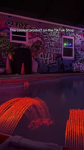 A post by @averagefloridaman on TikTok caption: I’m Absolutely in love.. I never do this but, I love this product so much 🫶🫶 Definitely will be promoting this one a few more times #poolhacker #poolfountain #poollights 