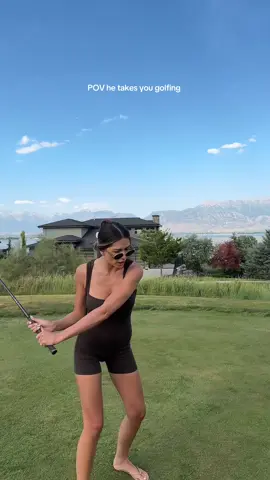 A post by @demilucymay_ on TikTok caption: I fear we’ll be hearing from the groundskeeper for this one…⛳️ @Bret Engemann 