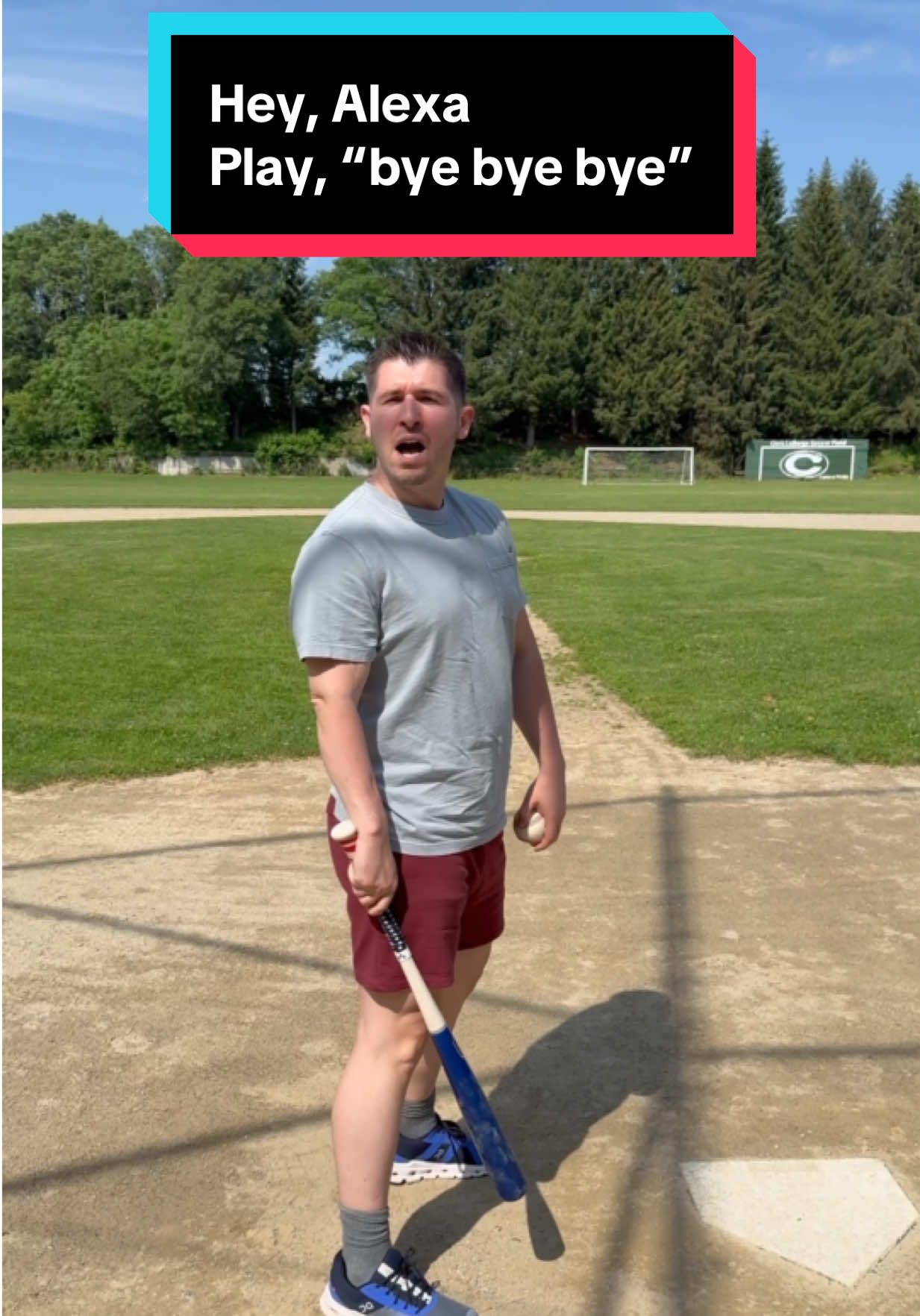 A post by @paulieepaull on TikTok caption: Hey Alexa, these are some “sick” trickshots 😁💀 #trickshot #baseball #football 