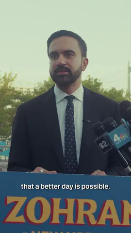 A post by @zohran_k_mamdani on TikTok caption: Hope is not naive when you have a vision and a movement behind it. Hope is righteous. This is the dawn of a new era in New York City. And we will win it together. Polls close at 9pm.