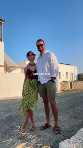 A post by @mayakapouranis on TikTok caption: going out for our last honeymoon dinner together 🤍 #husbandwife #honeymoontrip #greecetiktok #greecetravel 