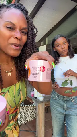 A post by @iamtabithabrown on TikTok caption: My daughter told me I could share my @Donna’s Recipe hair care line with yall❤️. I hope yall like it. #tabithabrown #haircare #donnasrecipe