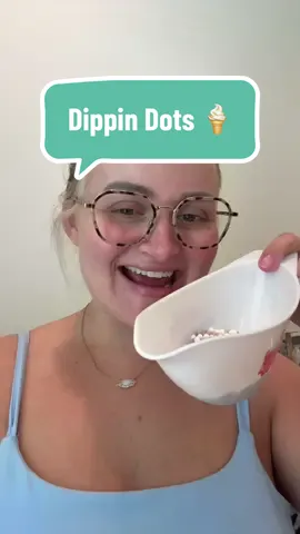 A post by @jill200016 on TikTok caption: @Dippin’ Dots are helping me survive these hot days😅