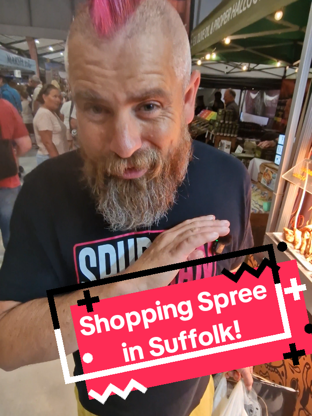 A post by @spudarmy on TikTok caption: Mini shopping Spree at Norfolk show!! #spudman #Norfolkshow #shoppinghaul 