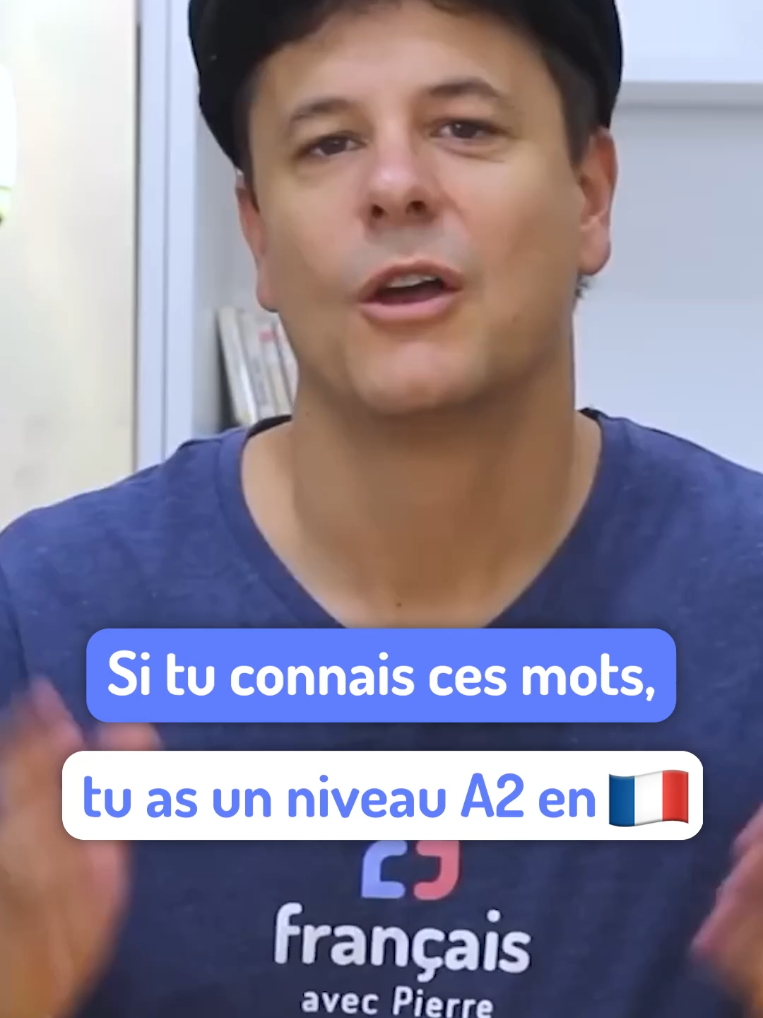 A post by @francaisavecpierre on TikTok caption: Tu as un niveau A2 en français ? Alors tu devrais connaître et savoir utiliser les 10 mots que je te présente dans cette vidéo ! 😃 🎯 Fais notre TEST DE NIVEAU DE FRANÇAIS gratuit et complet : https://www.francaisavecpierre.com/test-de-niveau/  #francaisavecpierre #francais #learnfrench #speakfrench #frenchtiktok