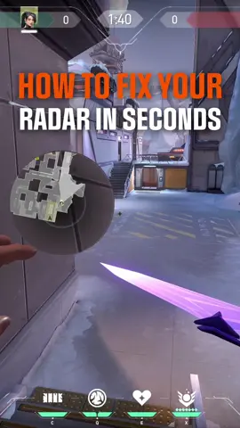 A post by @fnatic on TikTok caption: How to fix your radar in seconds 👀 #valorant #valorantguide #Gaming #valoranttips 