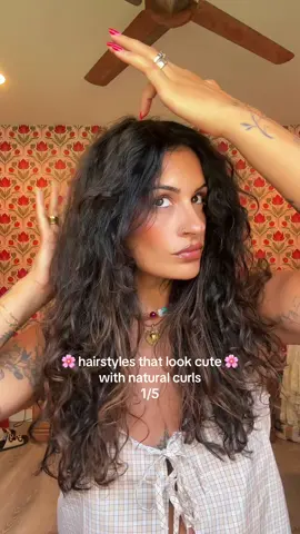 A post by @madeandtaylored on TikTok caption: I have this style on REPEAT currently 😍 #hairtok #curlyhair #easyhairstyles #hairtutorial #madeandtaylored 