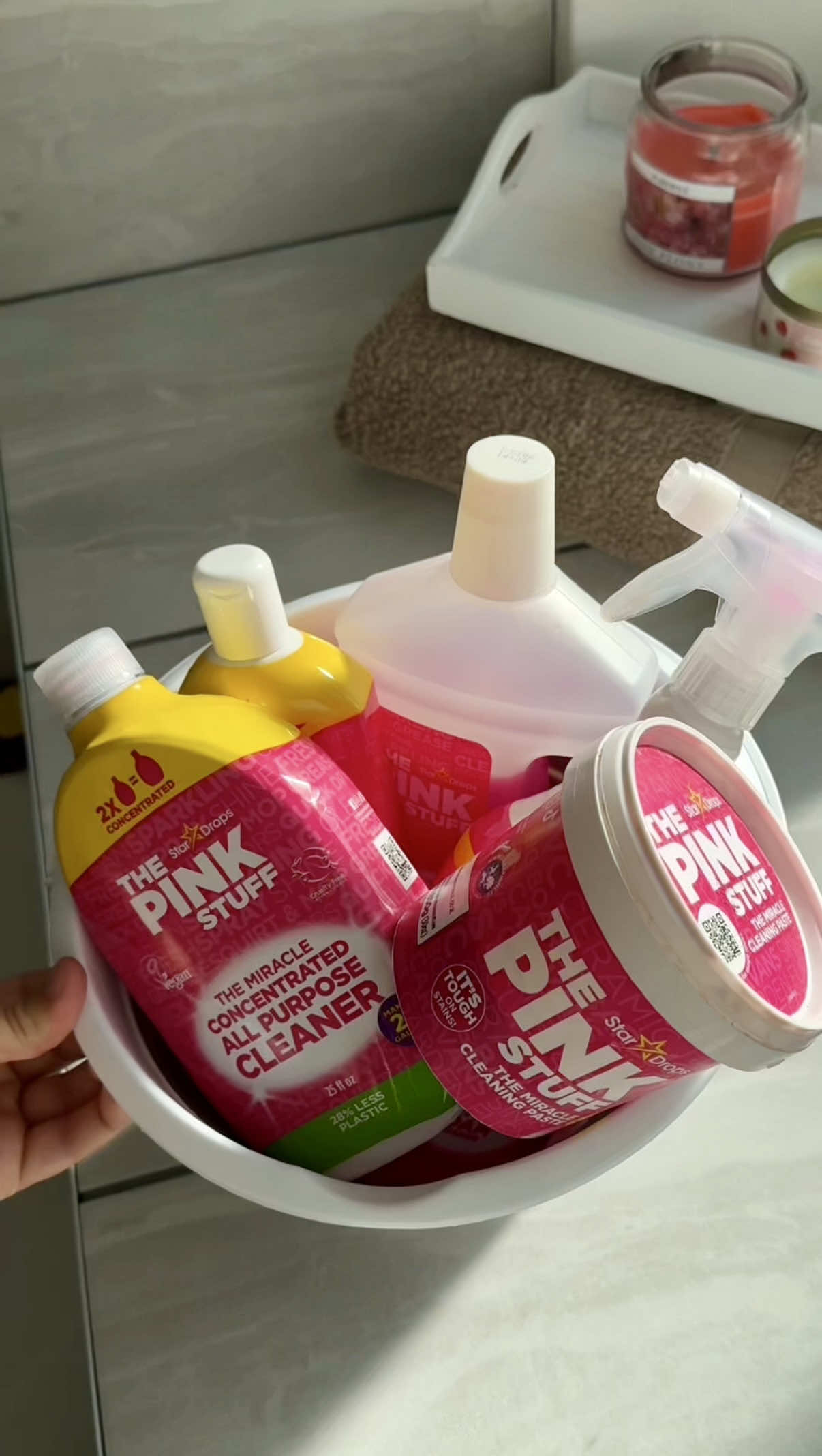 A post by @cleanwithpinkstuff on TikTok caption: Five The Pink Stuff products 💖 One POWER HOUR ⏱️✨ by @sss.sophiie 👈 👌 #thepinkstuff #pinkstuff #cleantok #cleaning #cleaningmotivation #cleaninghacks #asmr #midweekmotivation