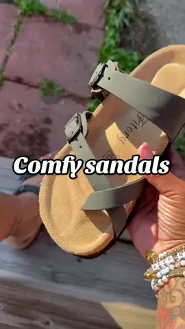 A post by @kenyattamademebuyit on TikTok caption: Literally had to get these in another color 🖤. @Fitory   So good. #fitory #fitoryshoes #DealsForYouDays #summersandals #cuteandcomfy #CapCut 