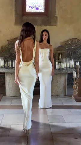 A post by @houseofcbofficial on TikTok caption: Buttery soft silkies ✨ #houseofcb #eurosummer #weddingdress 