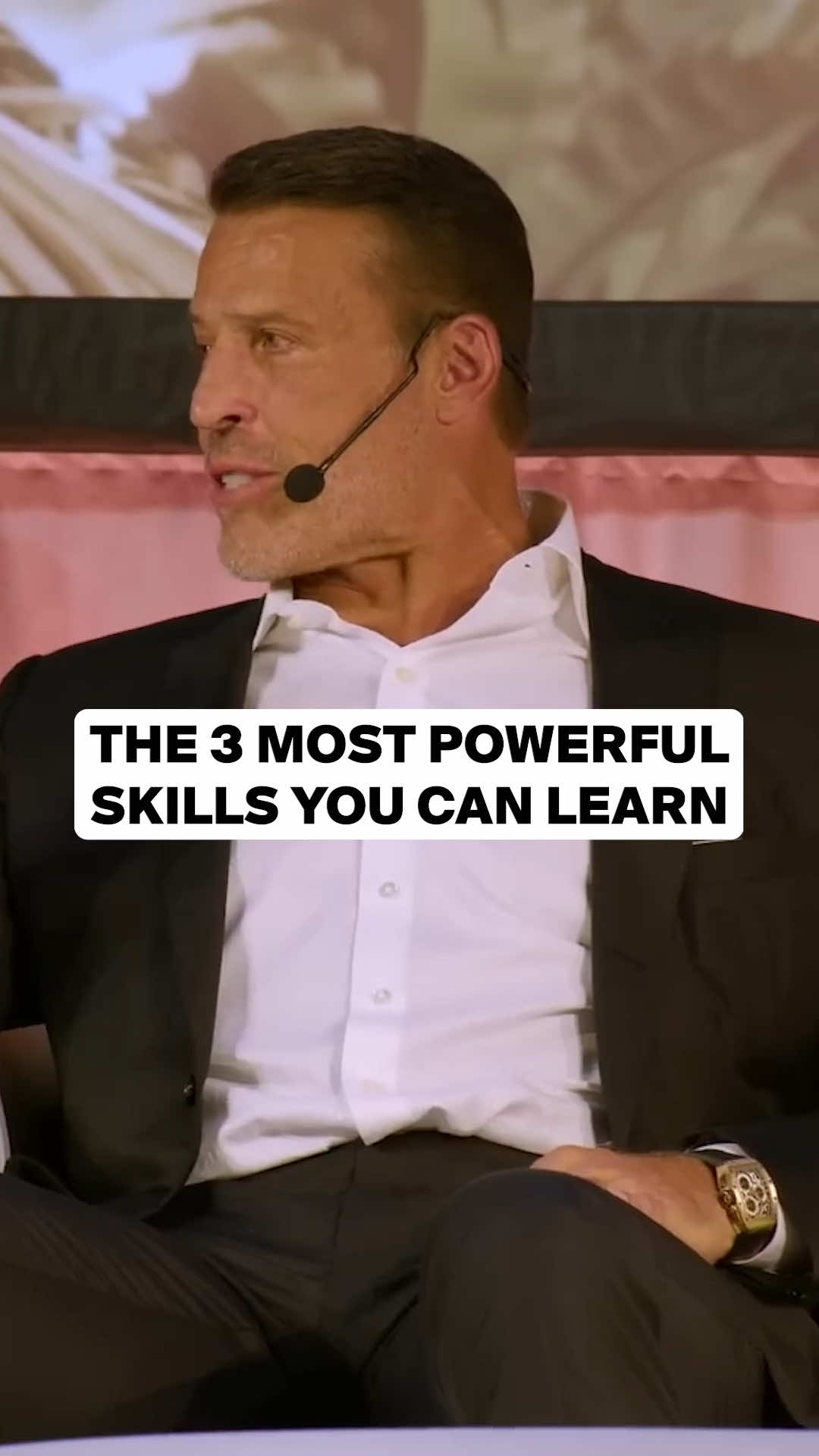 A post by @tonyrobbins on TikTok caption: No matter the game, there’s a pattern. Spot it. Use it. Create your own. That’s how you start winning. Thank you to @theallinpod for having me on. It was a real pleasure sitting down with David, Chamath, and Jason to talk about the early days of my journey, happiness, time management, longevity, and more. Grateful for the conversation, go watch it now! #LifeAdvice #lifecoach #mindset #growth 