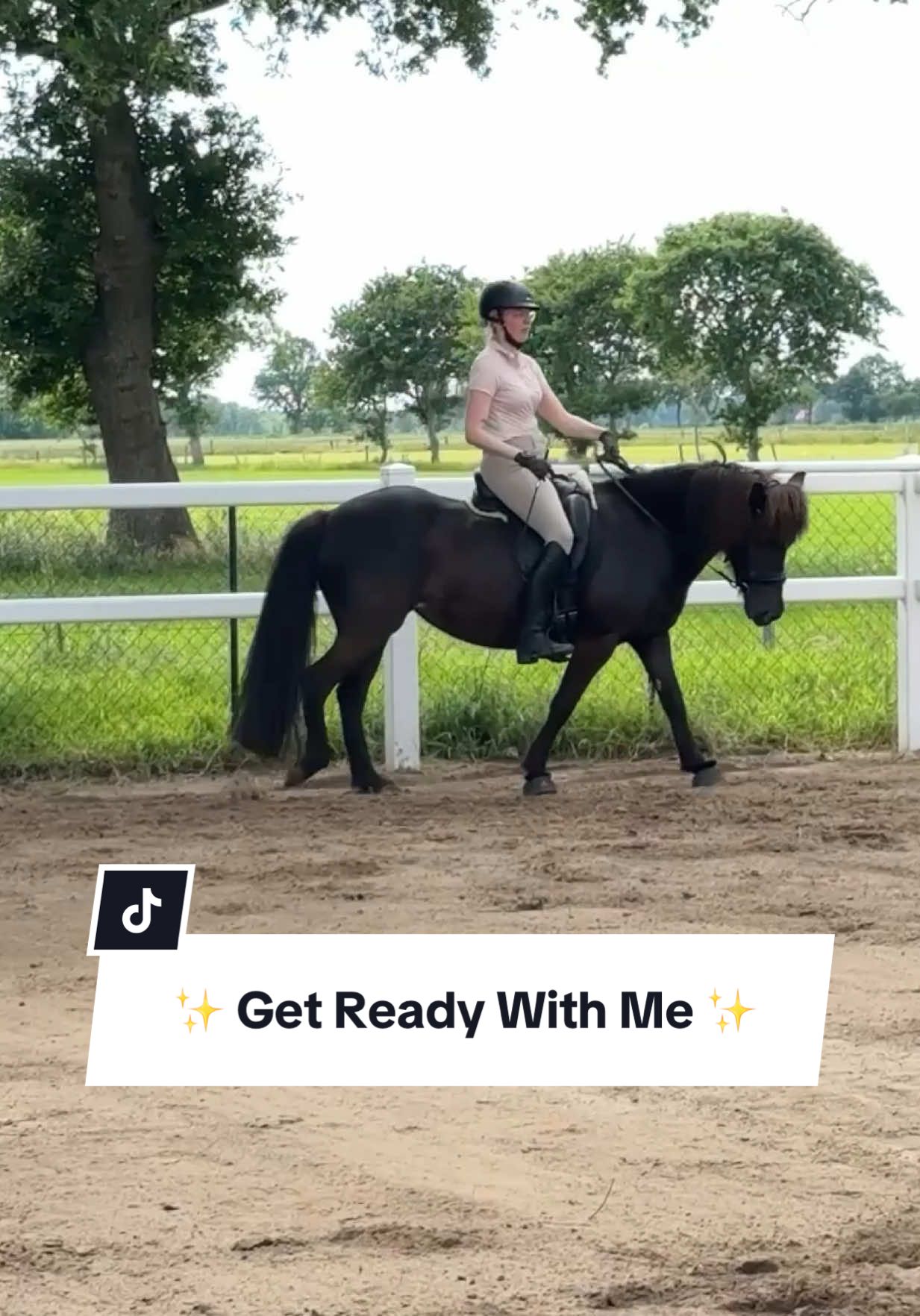 A post by @chaospony_ on TikTok caption: ✨ Get Ready With Me ✨🐴 Instagram: Chaospony 📍 Q: Na, schon mal einen Isländer geritten? ♥️ #asmrjanina #fyp #fypage #fürdich #fy #trendiing #viralvideo #vlog #MaestriDelPov #equestrianlife #foryoupage #horsesoftiktok #island #icelandichorse #islandpferd #tölt 