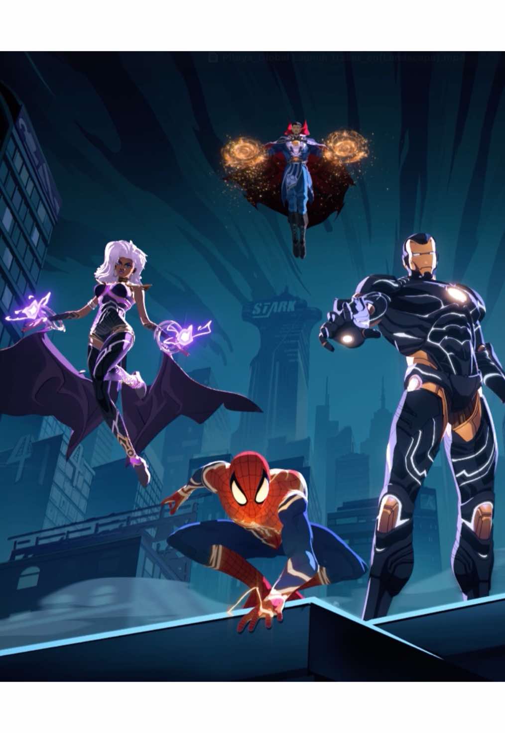 A post by @marvel on TikTok caption: #MarvelMysticMayhem is here! Assemble your team of legendary #Marvel heroes and villains to fight back against the twisted worlds of NIGHTMARE.  Download and play for free now on iOS and Android! #MarvelGames #Gaming #GamingonTikTok 