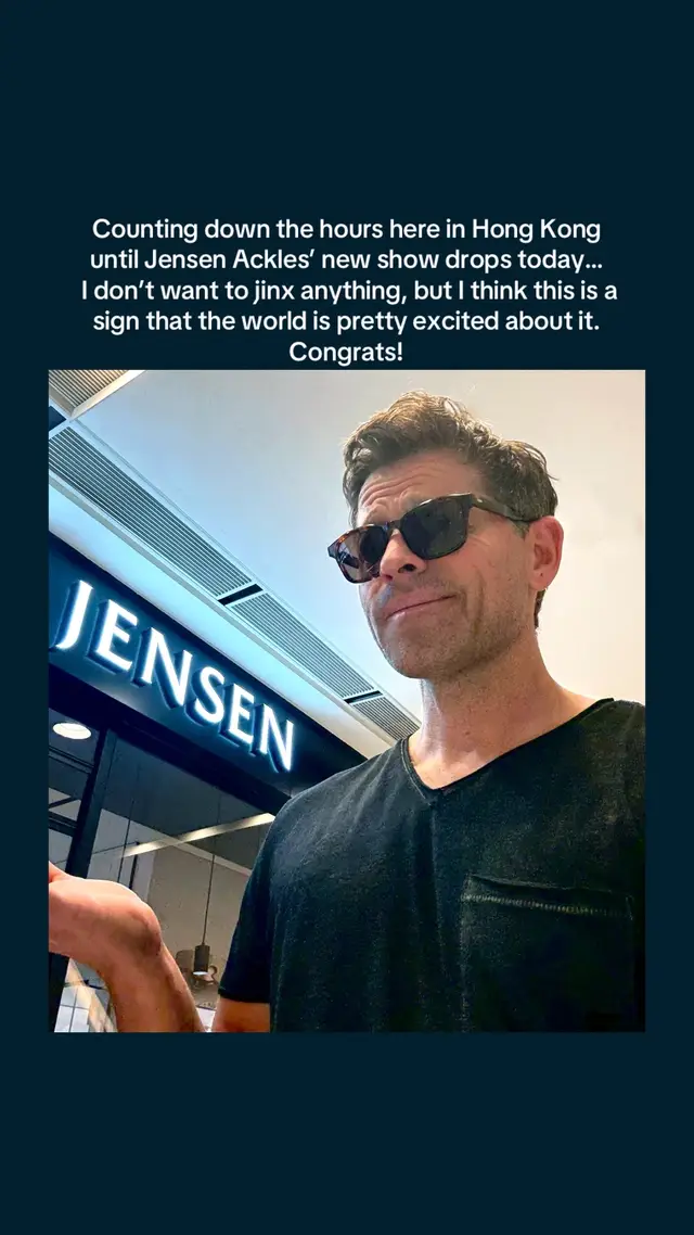 A post by @mishacollins on TikTok caption: Counting down the hours here in Hong Kong until #jensenackles’ new show drops today…  I don’t want to jinx anything, but I think this is a sign that the world is pretty excited about it. Congrats! #Countdown #fyp #foryou #foryoupage #spnfamily @Prime Video 
