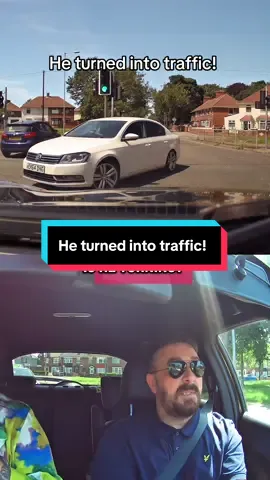 A post by @dannysdrivingschool on TikTok caption: Turning into one way traffic has to be everyone’s worst nightmare! In fairness he was from out of town! (Wales) #driving #drivinglessons #drivingschool #drivingtest #drivinginstructor #nightmare #traffic 