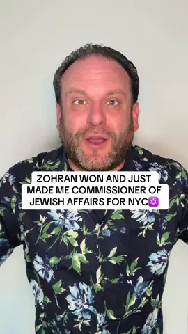 A post by @jacobbergeractor on TikTok caption: Zohran just made me commissioner of Jewish Affairs for NYC and I got some big plans for my people! #zohranmamdani #mayor #nyc 