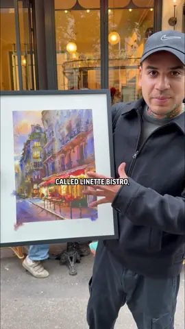A post by @devonrodriguezart on TikTok caption: 🔥NEW PRINT DROP🔥 on Saturday, June 28th at 12pm EST. Painted in Paris, France. $199 USD each— limited edition. Each print is numbered, signed, and hand stamped by me! There will only be a 24 hour window to get one. Link in my bio! 🇫🇷🇫🇷🇫🇷