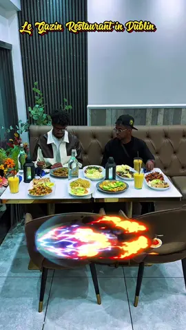 A post by @daudcomedian on TikTok caption: Wixi indhaha deeqa aya calooshana deeqe Le gazin restaurant in Dublin hore ugaadh 🍛🍝🤏@BAARQABKA @Mohamed Ilkcse 📸 