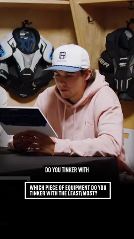 A post by @bauerhockey on TikTok caption: Kaner did not appreciate Jack Hughes chirping his hair 😆 Check out the full video on the Bauer Hockey YouTube channel 👀