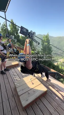 A post by @officialtaniabaron on TikTok caption: 65 mph 🏎️! #zipline #sundance #fyp #adrenaline @Erin Hopkins 