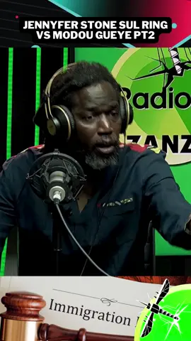 A post by @lazanzaraofficial on TikTok caption: A La Zanzara, Jennyfer Stone sale sul ring vs Modou Gueye PT2 #cruciani #radio24 #lazanzara