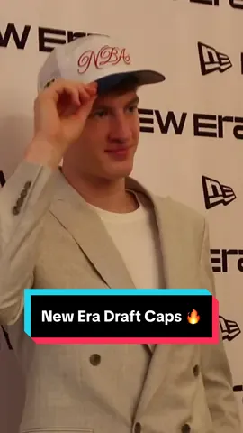 A post by @nba on TikTok caption: No matter who calls your name, the cap’s gotta fit just right. Incoming rookies hit the New Era setup to lock in their Draft Night look—plus have a little fun before the big moment. #NBA #NBADraft #Basketball 