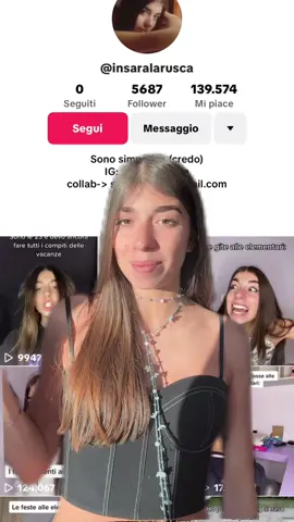 A post by @imsaralarusca on TikTok caption: si chiama INSARALARUSCA, con la N😭