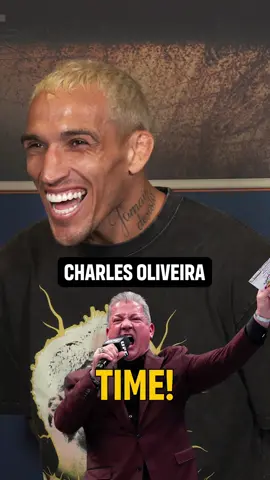 A post by @espnmma on TikTok caption: Wait for the end 😅 #ufc #ufc317 #charlesoliveira #iliatopuria #brucebuffer #impression 