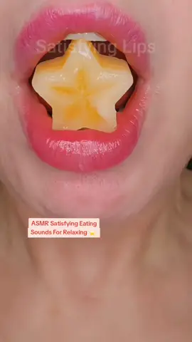 A post by @satisfying..x..lips on TikTok caption: ASMR Satisfying Eating Sounds For Relaxing ⭐️ #asmr #eatingsounds #satisfyinglips 