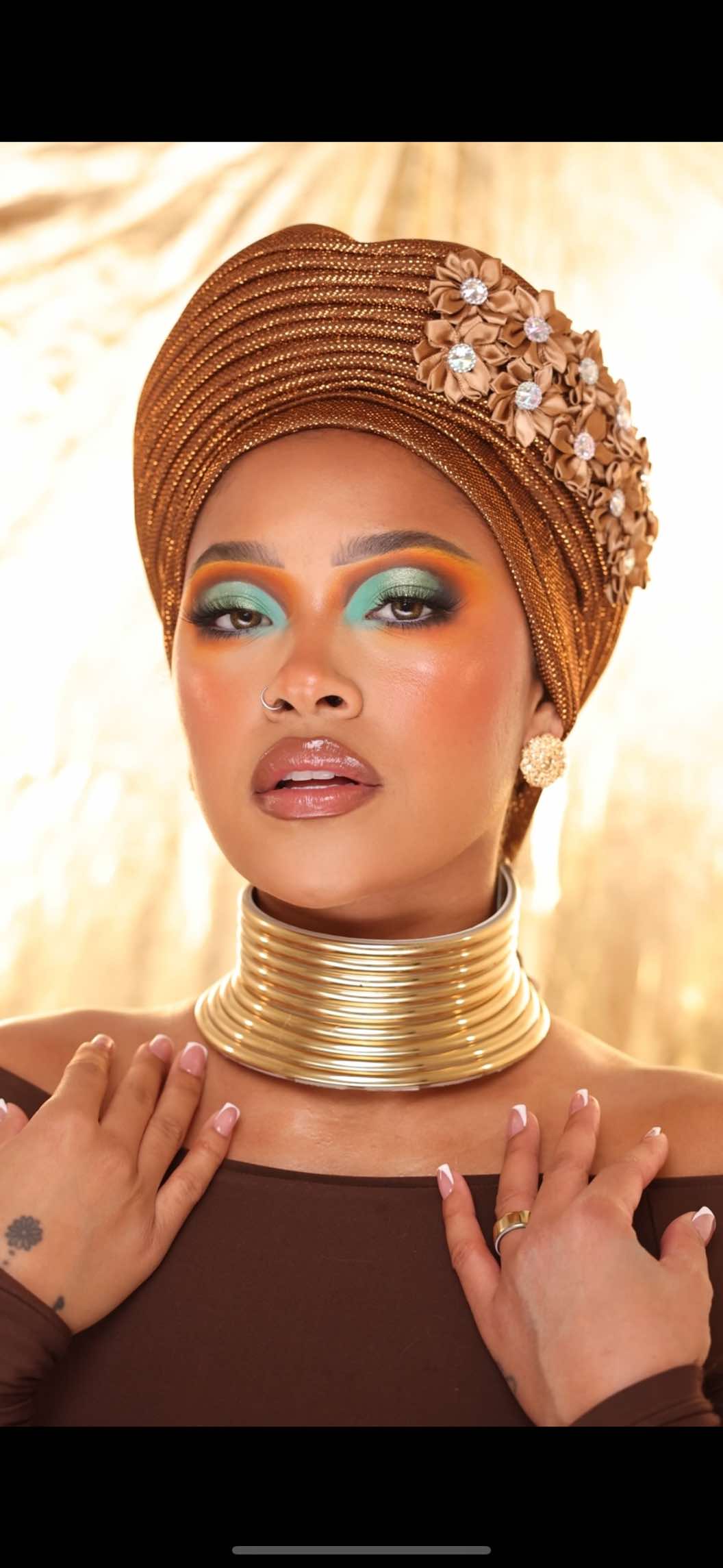 A post by @leilanigreen on TikTok caption: JUVIA’S PLACE IN HUMAN FORM 🧡 I have so much love and admiration for this brand so I needed to bring it to life #makeupbrandsinhumanform #leilanigreen #juviasplace #makeuptransition 
