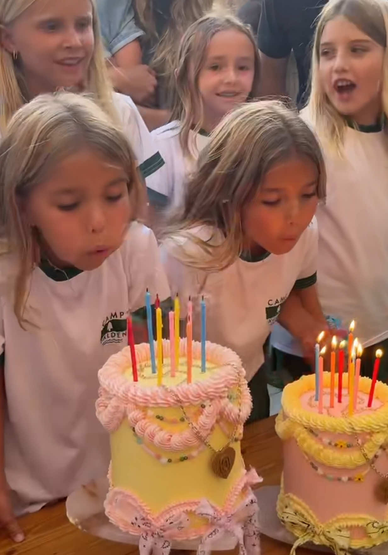 A post by @kylerandmad on TikTok caption: Happy Birthday Taytum & Oakley! What a cute party theme! 💛 
