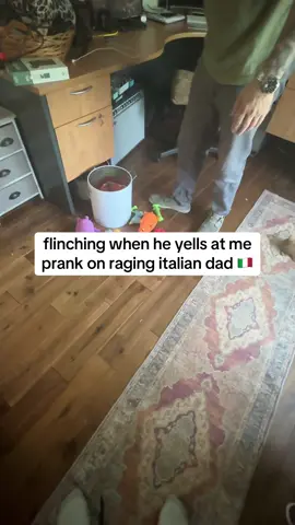 A post by @theragingitalian on TikTok caption: 😭 yall been askin for this one #foryoupage #foryou #fyp #fypp #fy #viral #rage #funny #raging #italian #dad #fypage #theragingitalian #prank #fake #fakeaudio #fakebody #trending #trend #joke #flinch #pops #clips 